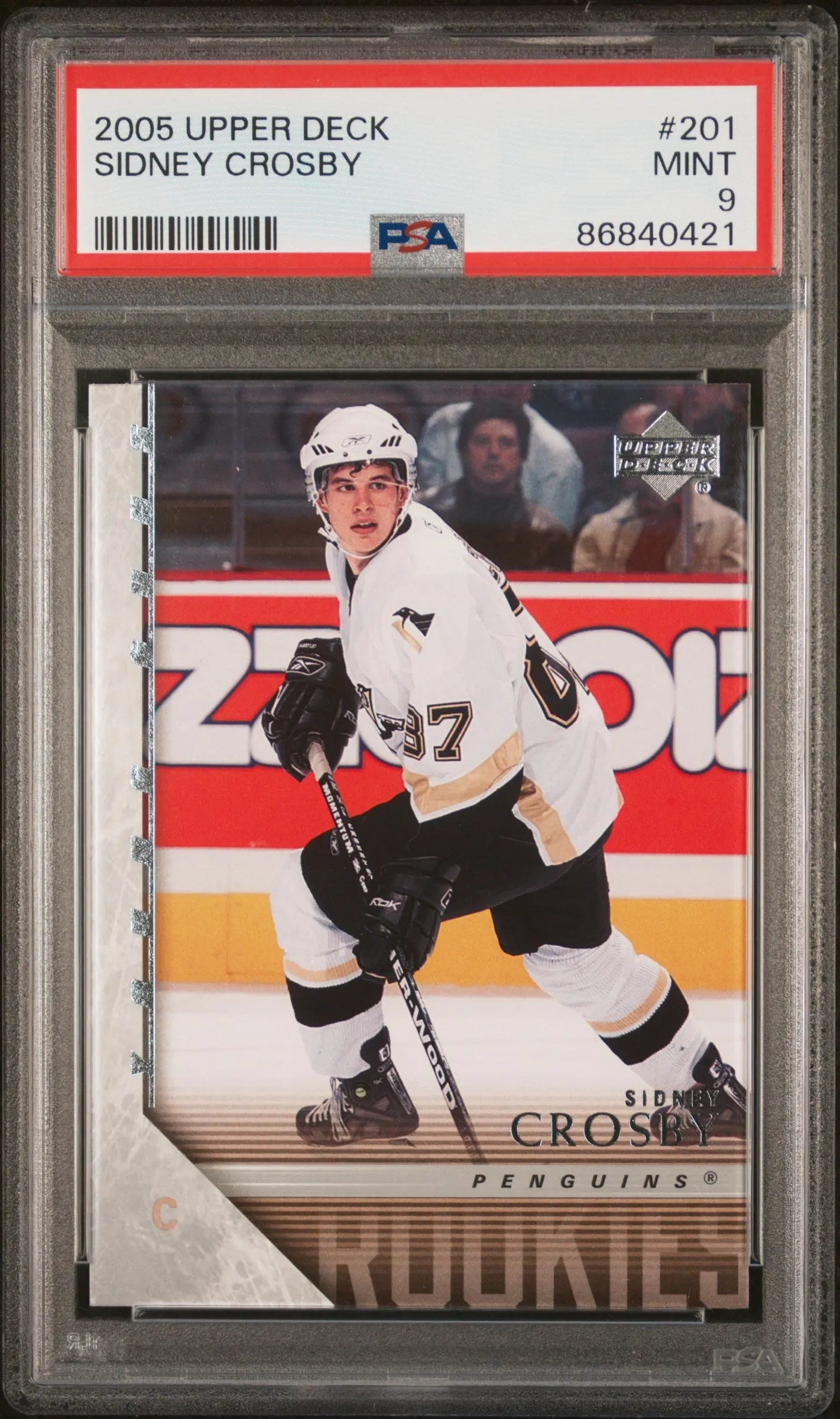 2005 Upper Deck Rookie Sidney Crosby RC PSA 9 