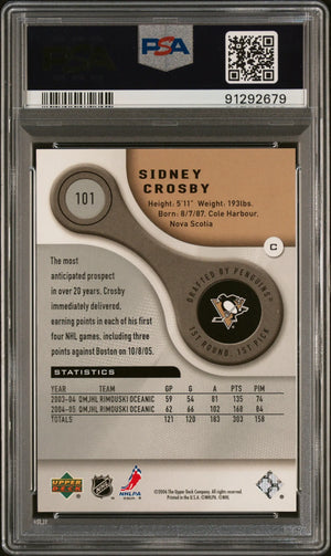 2005 Upper Deck Sp Game-Used Rookie Sidney Crosby RC PSA 8 