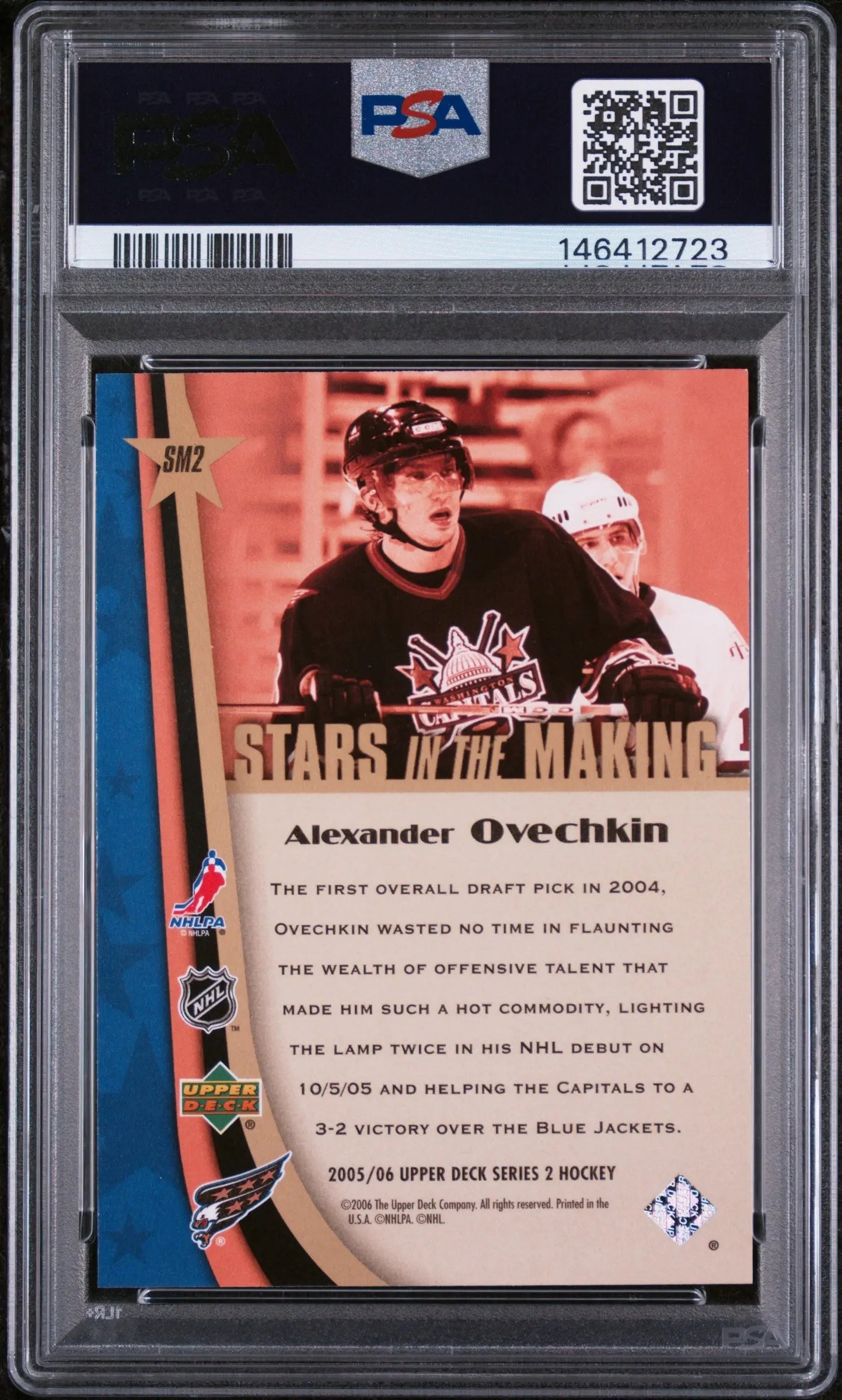 2005 Upper Deck Stars In The Making Alexander Ovechkin RC Rookie #SM2 PSA 9 