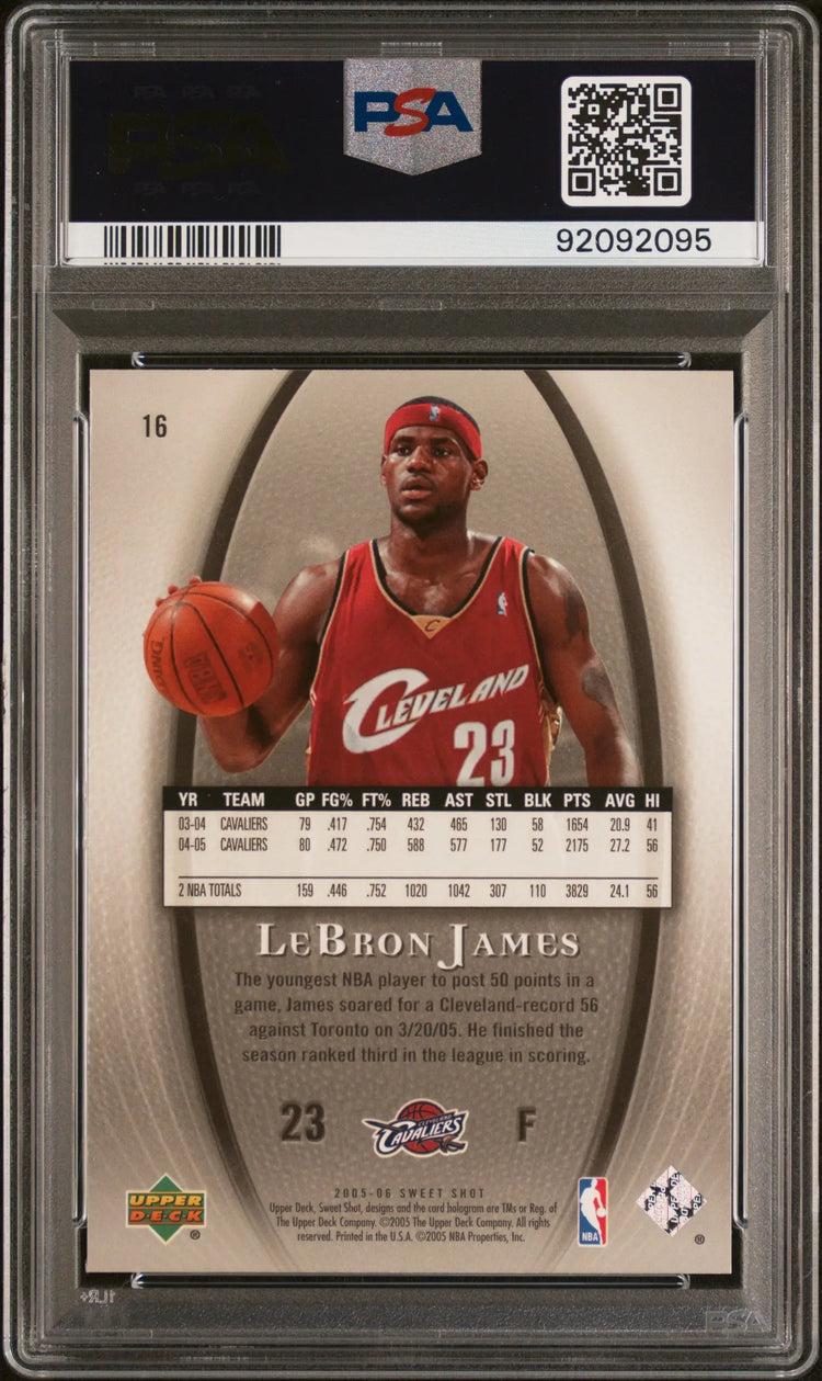 2005 Upper Deck Sweet Shot LeBron James #16 PSA 10 