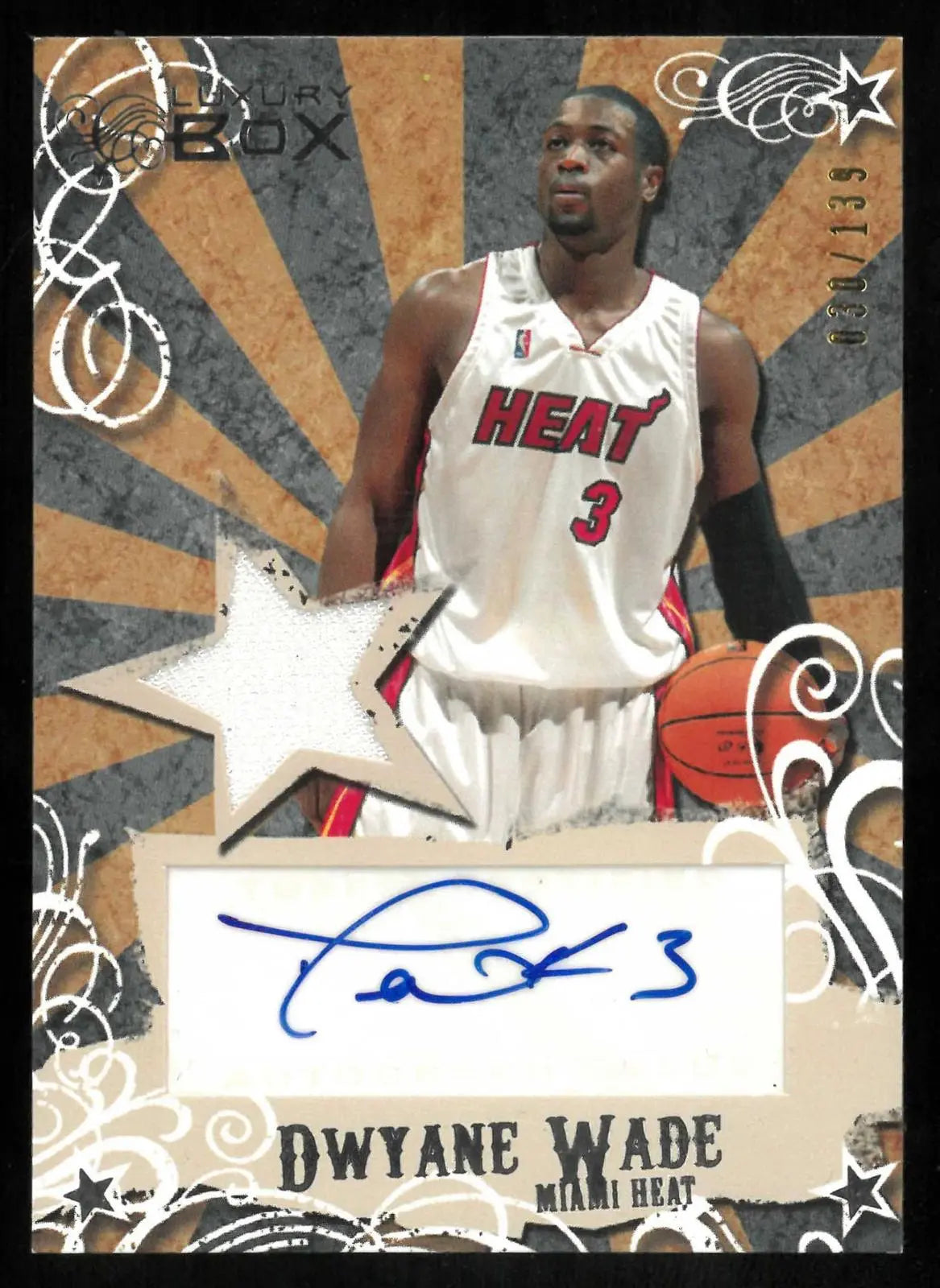 2006-07 Topps Luxury Box Mezzanine Autograph Relic Dwayne Wade Patch Auto /139 