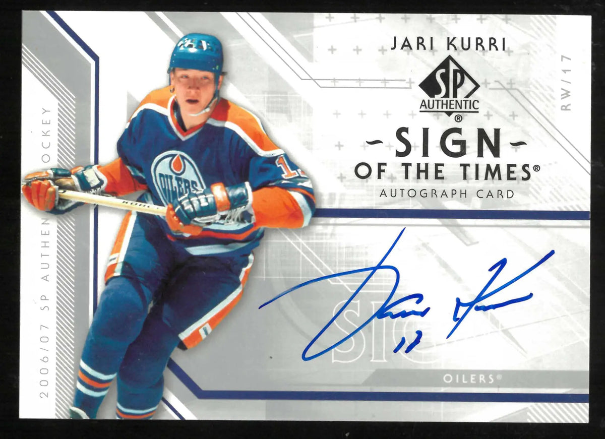 2006-07 UD SP Authentic Sign of the Times Autograph Jari Kurri Auto 