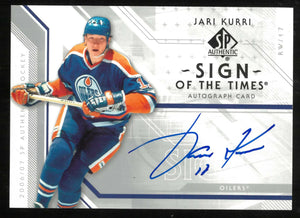2006-07 UD SP Authentic Sign of the Times Autograph Jari Kurri Auto 