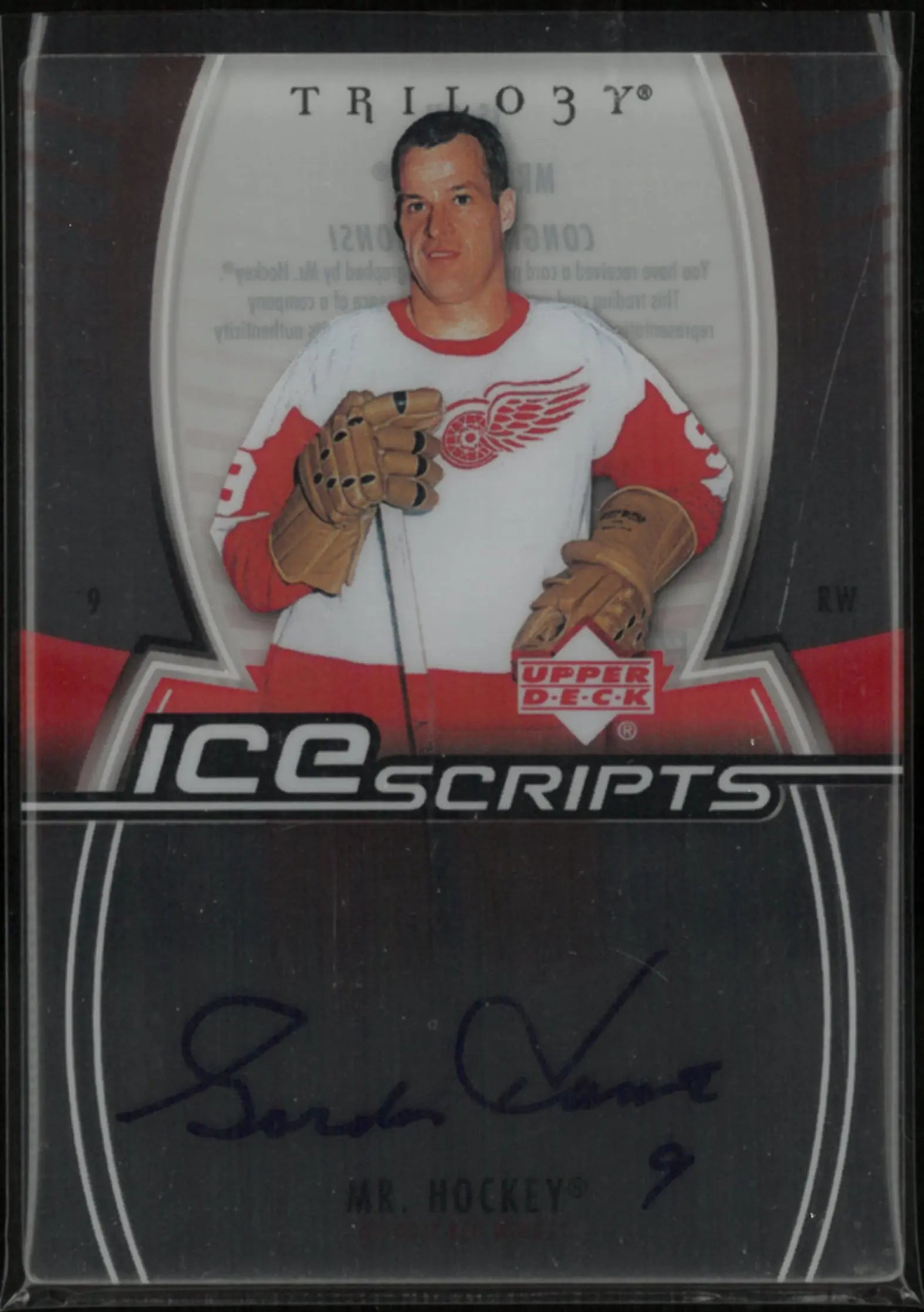 2006-07 Uper Deck Trilogy Autograph Gordie Howe "Mr Hockey" Auto 