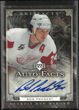 2006-07 Upper Deck Artifacts Auto-Facts Autograph Bob Probert Auto 