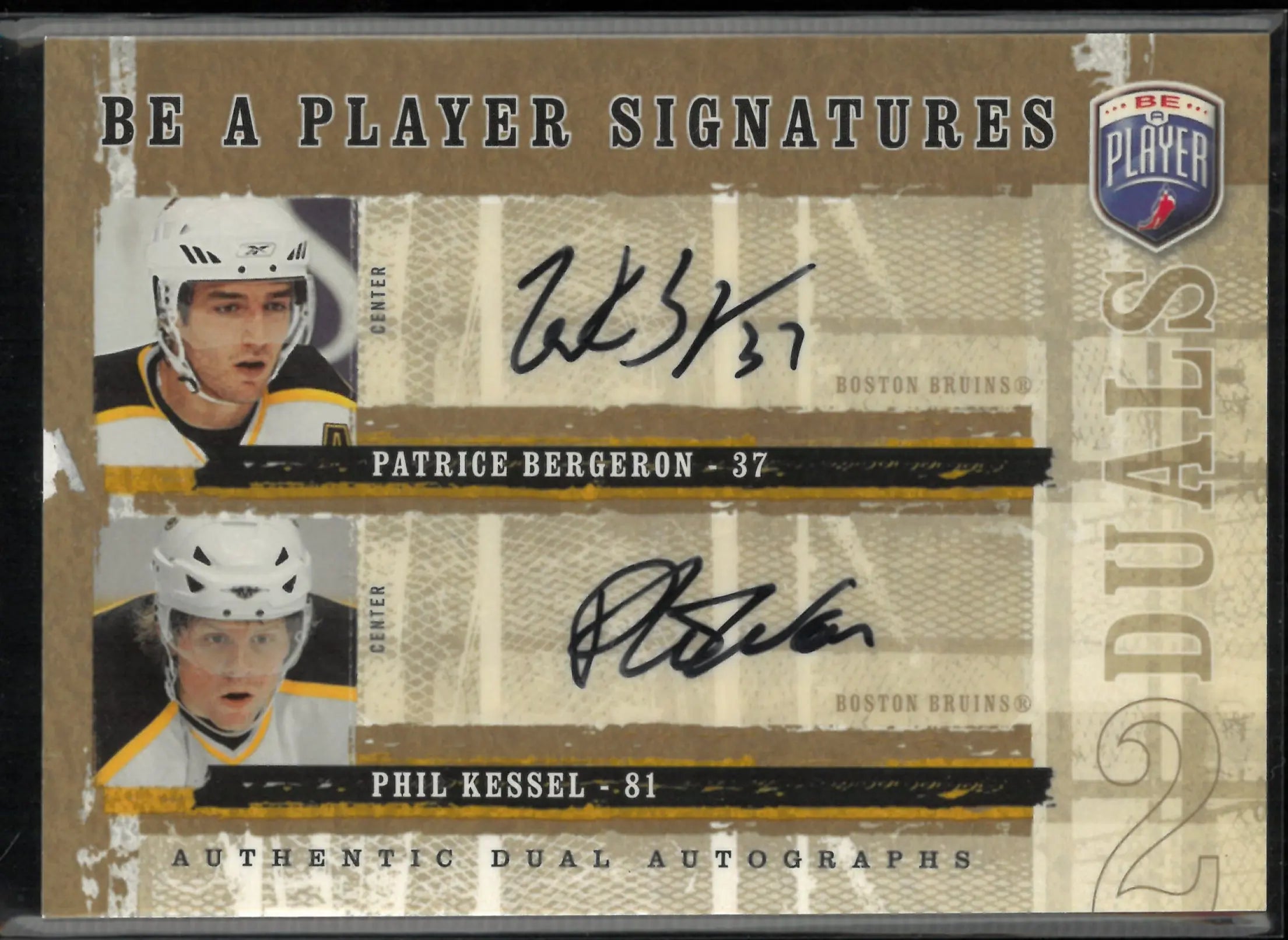 2006-07 Upper Deck Be A Player Signatures Dual Patrice Bergeron/Phil Kessel Auto 