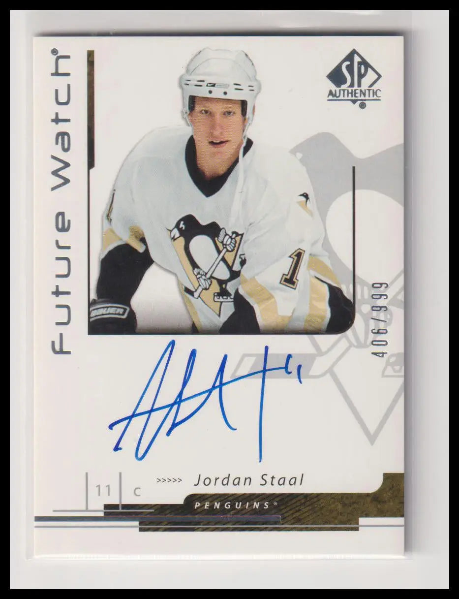 2006-07 Upper Deck SP Authentic Future Watch Rookie Autograph Jordan Staal Auto /999 RC 
