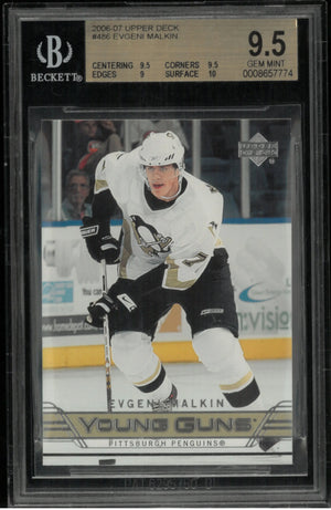 2006-07 Upper Deck Series 2 Young Guns Rookie Evgeni Malkin RC BGS 9.5 