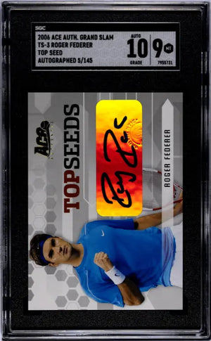 2006 Ace Authentic Grand Slam Roger Federer Top Seed Autograph /145 SGC 9 