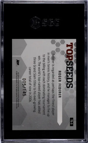 2006 Ace Authentic Grand Slam Roger Federer Top Seed Autograph /145 SGC 9 