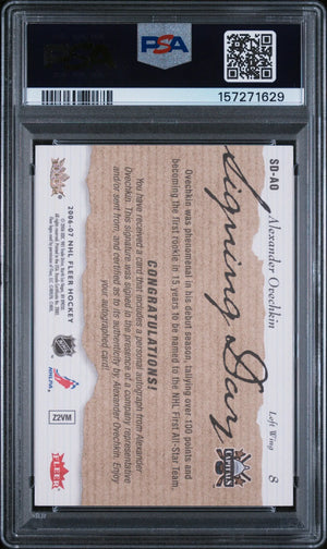 2006 Fleer Signing Day Autograph Alexander Ovechkin Auto PSA Authentic Auto 10 