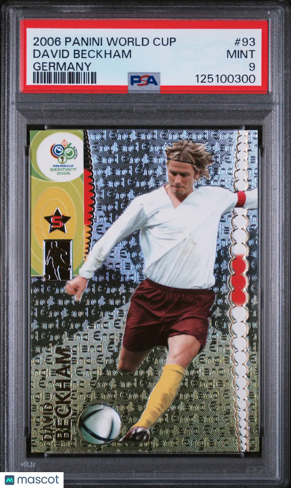 2006 Panini World Cup Germany David Beckham #93 PSA 9 England 