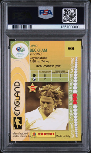 2006 Panini World Cup Germany David Beckham #93 PSA 9 England 