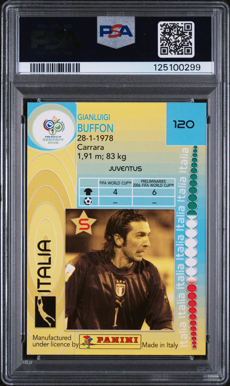 2006 Panini World Cup Germany Gianluigi Buffon #120 PSA 9 Italy 