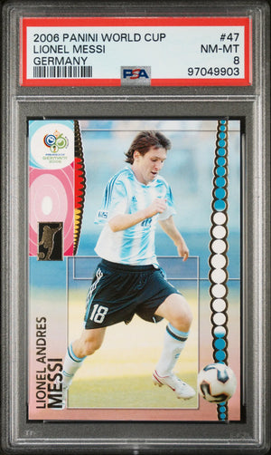 2006 Panini World Cup Germany Lionel Messi PSA 8 