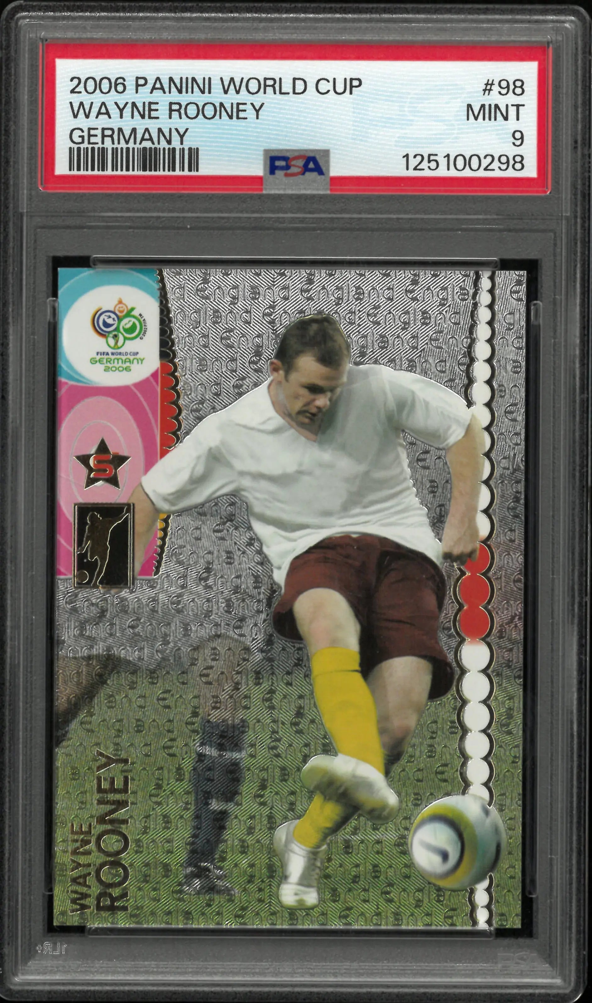 2006 Panini World Cup Germany Wayne Rooney #98 PSA 9 Germany 