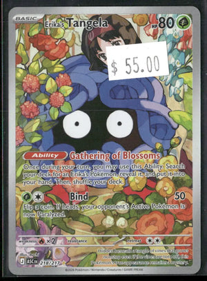 2006 Pokemon Ascended Heroes Illustration Rare Erika's Tangela 218/217 