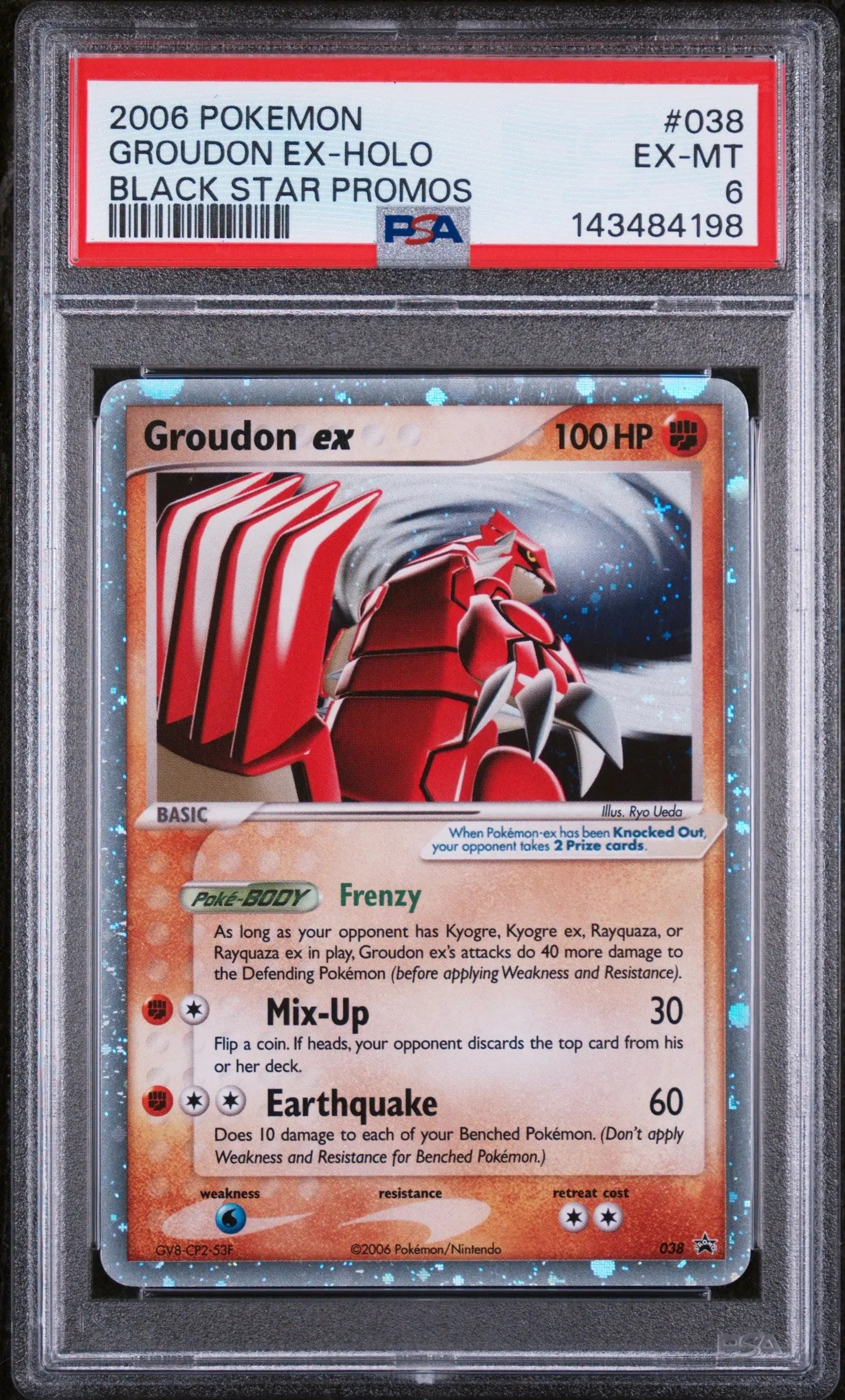 2006 Pokemon Black Star Promos Groudon EX Holo Black Star Promos 038 PSA 6 