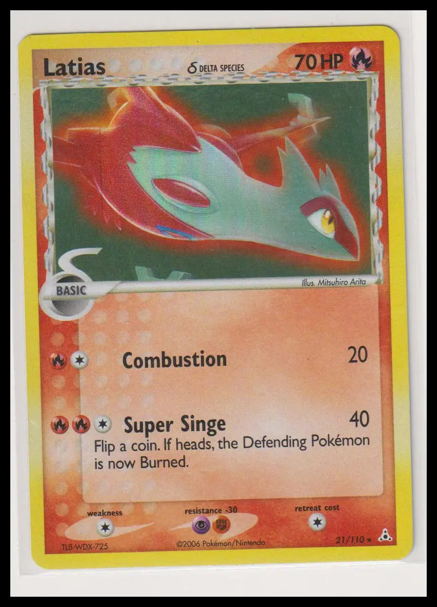 2006 Pokemon Deck Exclusive Latias 21/110 