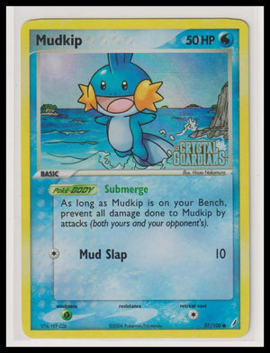 2006 Pokemon EX Crystal Guardians Mudkip Reverse Holo 57/100 MP 