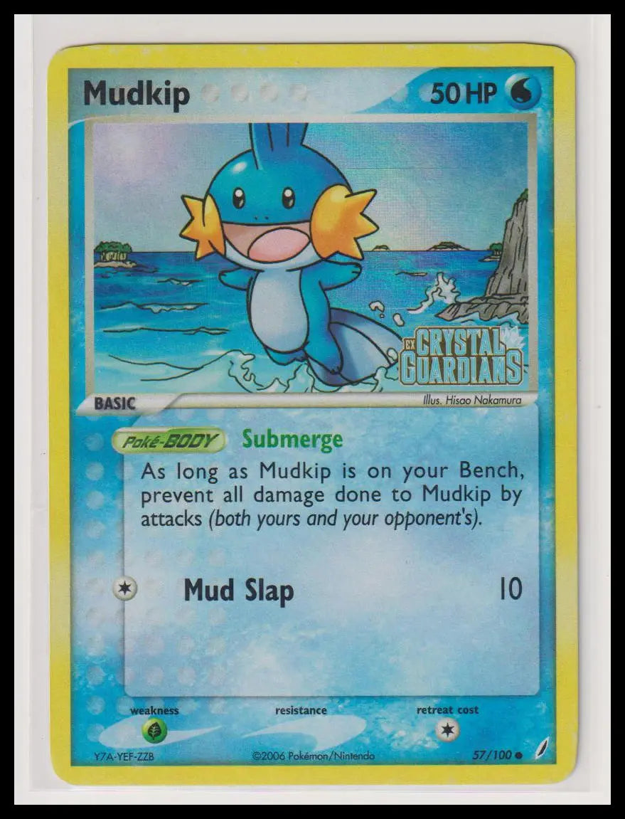 2006 Pokemon EX Crystal Guardians Mudkip Reverse Holo 57/100 MP 