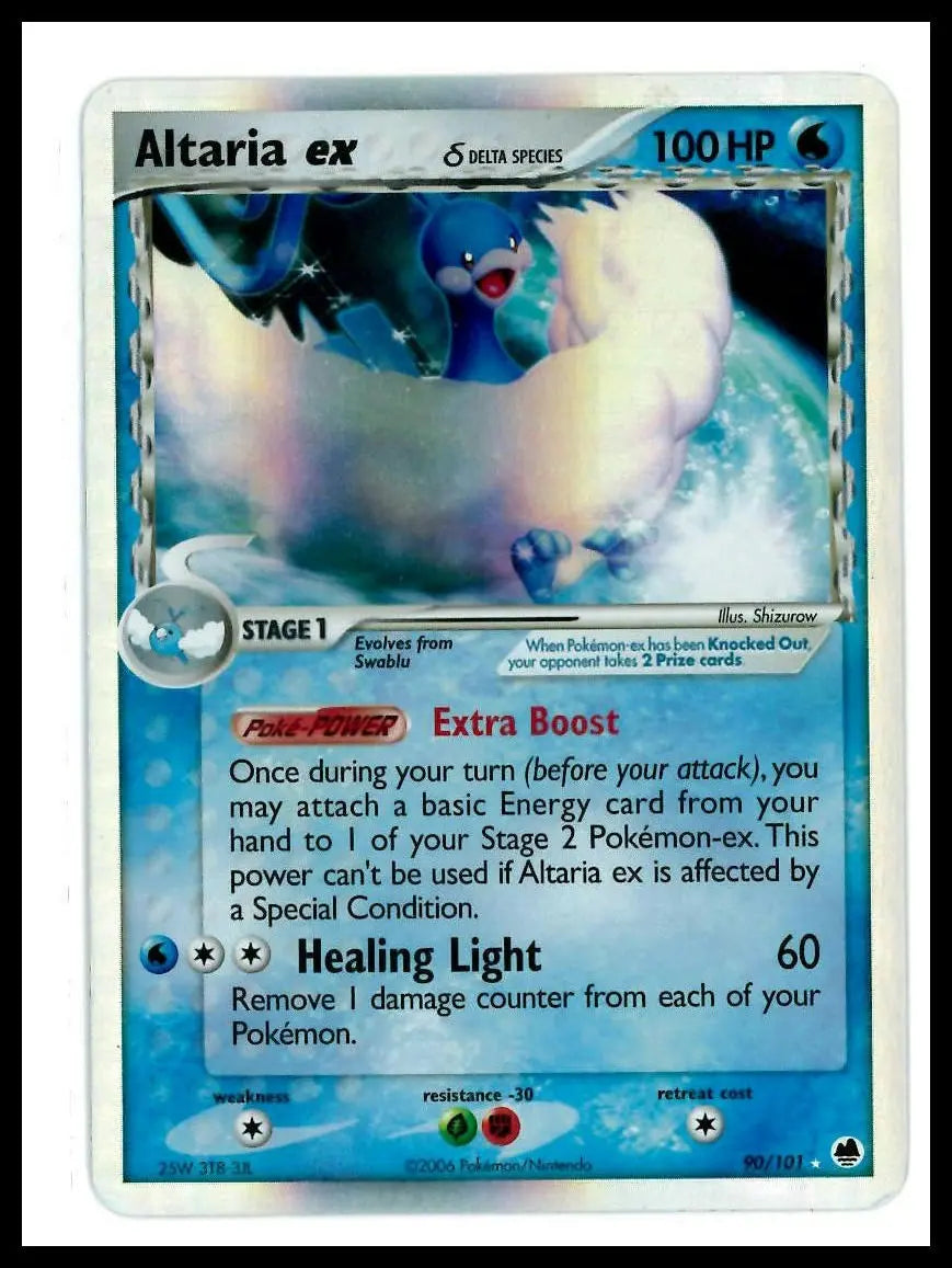 2006 Pokemon EX Dragon Frontiers Altaria ex Delta Species 90/101 LP 