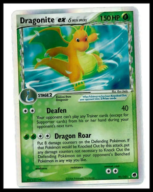 2006 Pokemon EX Dragon Frontiers Dragonite ex 91/101 MP 