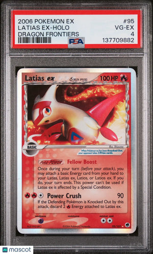 2006 Pokemon EX Dragon Frontiers Latias EX Holo Dragon Frontiers PSA 4 95/101 