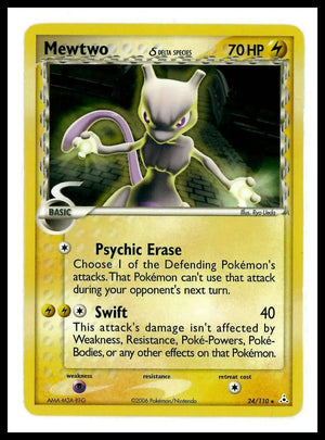 2006 Pokemon EX Holon Phantoms Mewtwo Delta Species 24/110 LP 