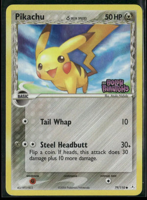 2006 Pokemon EX Holon Phantoms Reverse Holofoil Delta Species Pikachu 79/110 MP 