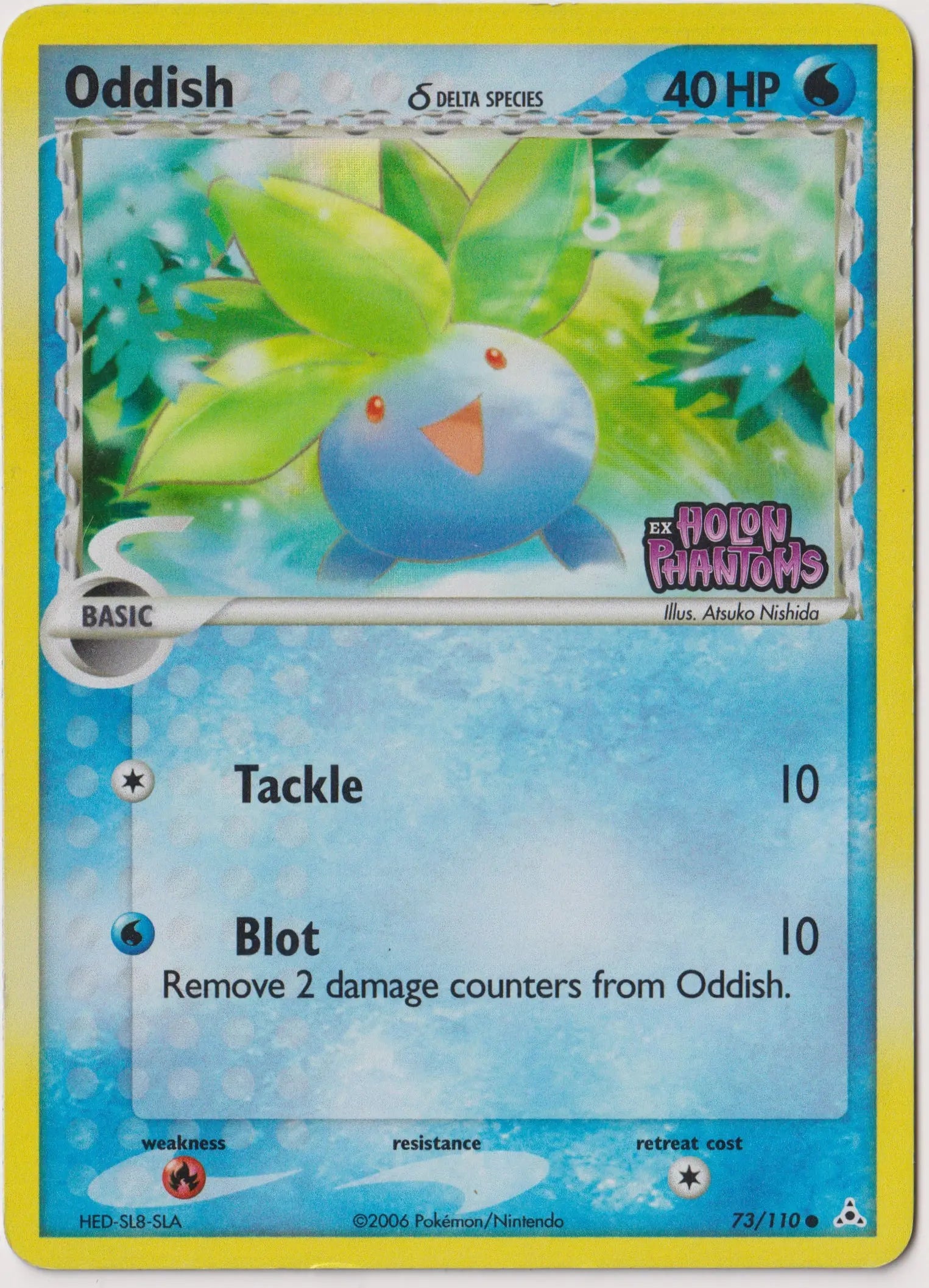 2006 Pokemon EX Holon Phantoms Stamp Oddish Delta Species Common 73/110 