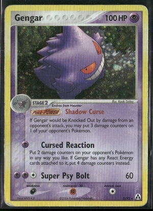 2006 Pokemon EX Legend Maker Holofoil Gengar 5/92 