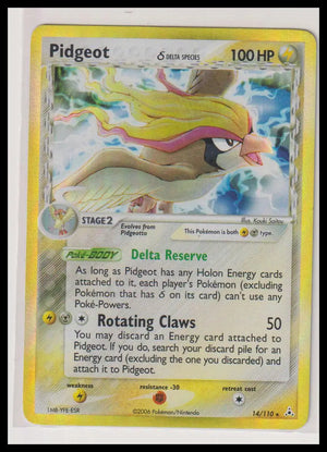 2006 Pokemon Holon Phantom Pidgeot Holo 023/052 LP 