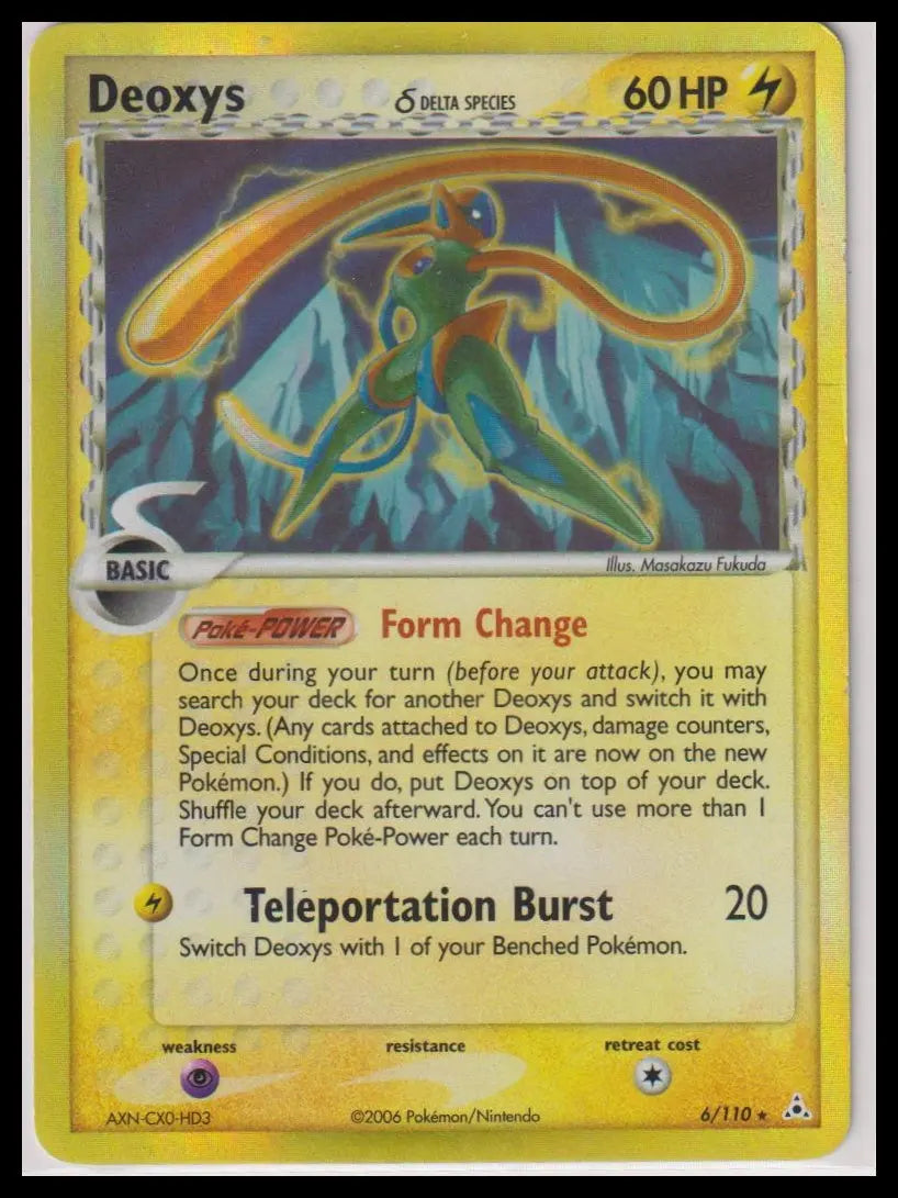 2006 Pokemon Holon Phantoms Deoxys Holo 6/110 