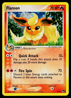 2006 Pokemon POP Series 3 Flareon Rare 2/17 