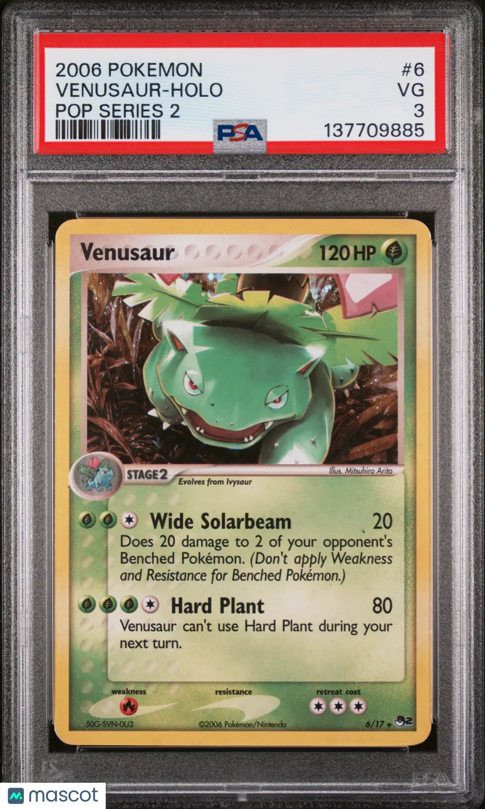 2006 Pokemon Pop Series 2 Venusaur Holo Pop Series 2 PSA 3 6/17 