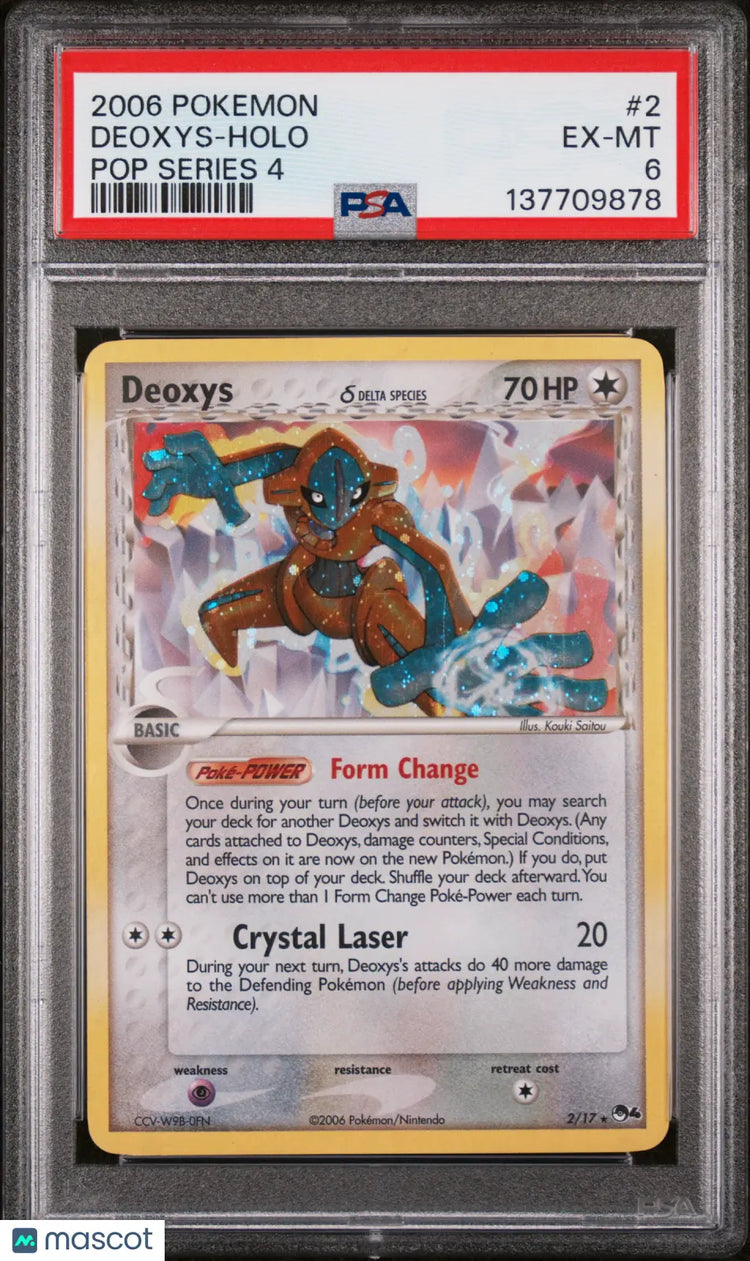 2006 Pokemon Pop Series 4 Deoxys Holo Pop Series 4 PSA 6 2/17 