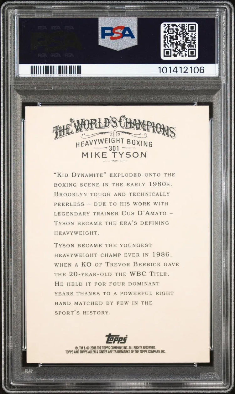2006 Topps Allen & Ginter Mike Tyson The World's Champions PSA 10 