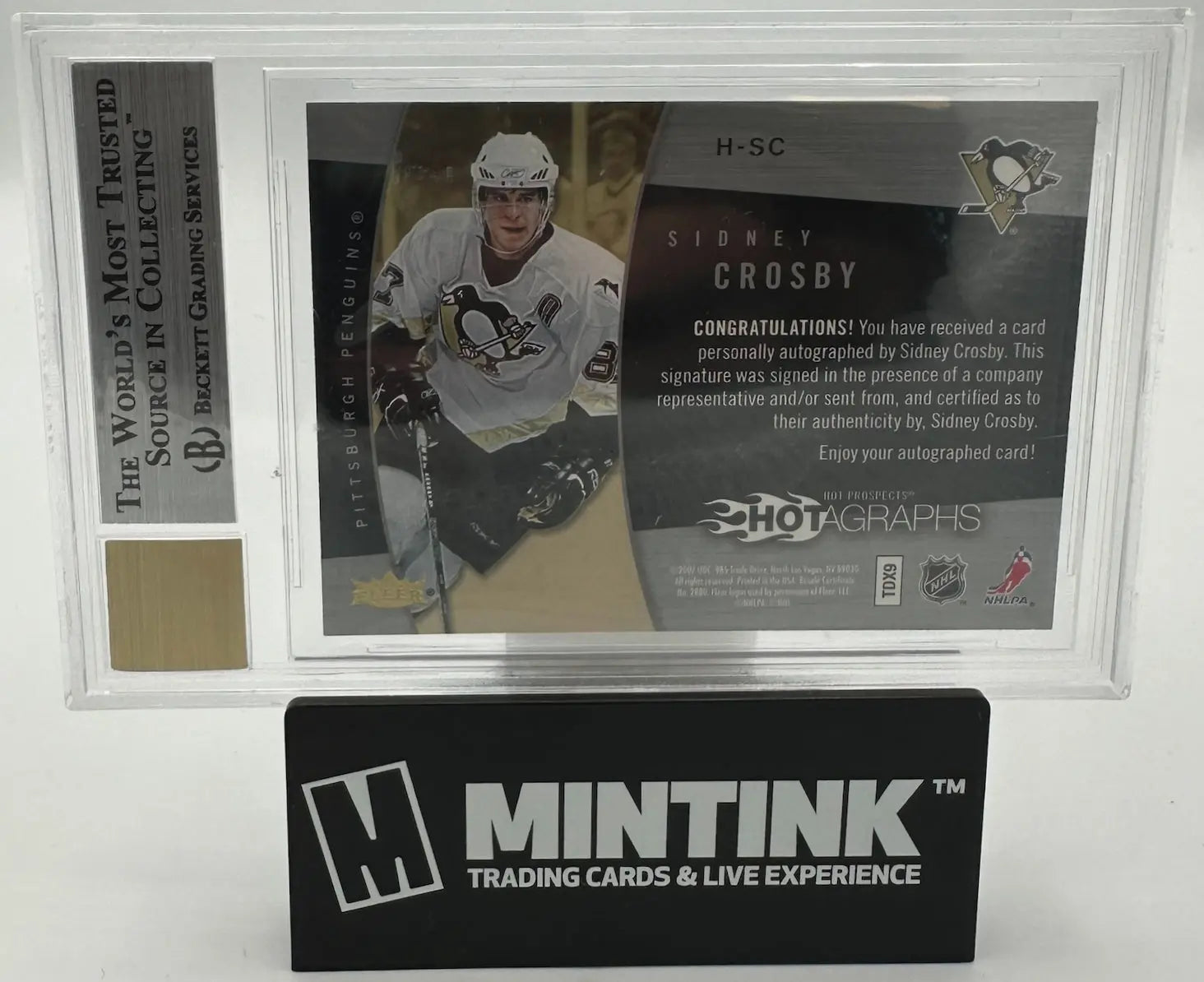 2006 UD Hot Prospects Hotagraphs Autograph Sidney Crosby BGS 9 Auto 10 