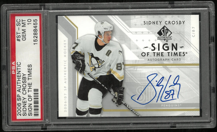 2006 UD SP Authentic Sign Of The Times Auto Sidney Crosby PSA 10 