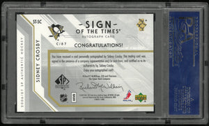 2006 UD SP Authentic Sign Of The Times Auto Sidney Crosby PSA 10 