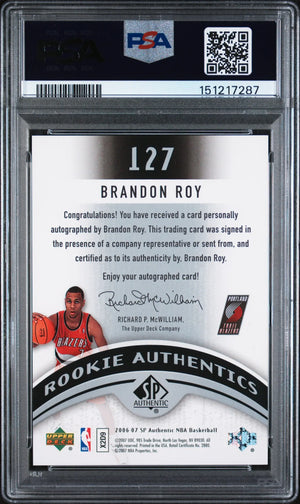 2006 Upper Deck SP Authentic Autograph Rookie Brandon Roy Auto /299 RC PSA 9 