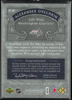 2007-08 Upper Deck Artifacts Autofacts Alexander Ovechkin Auto 