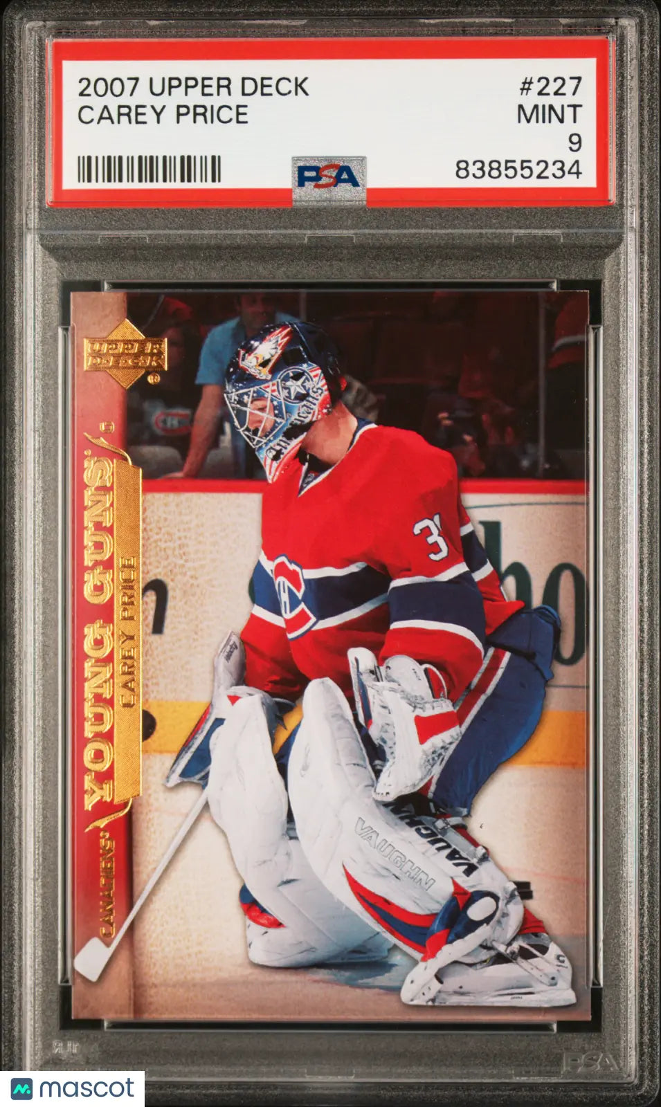 2007-08 Upper Deck Series 1 Carey Price Young Guns RC Rookie #227 PSA 9 