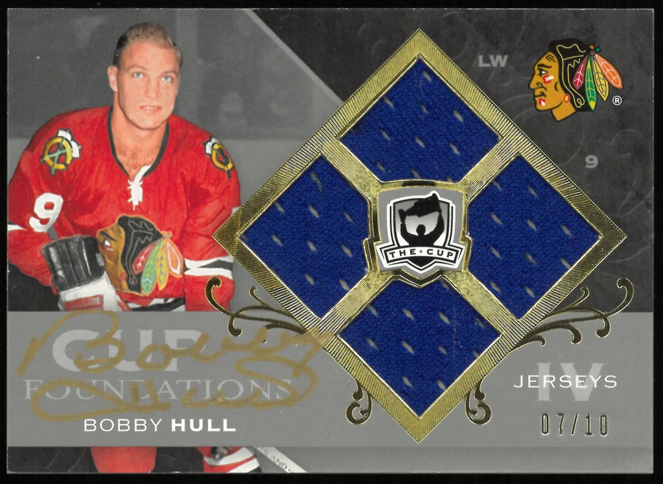 2007-08 Upper Deck The Cup Bobby Hull Quad Patch Auto /10 