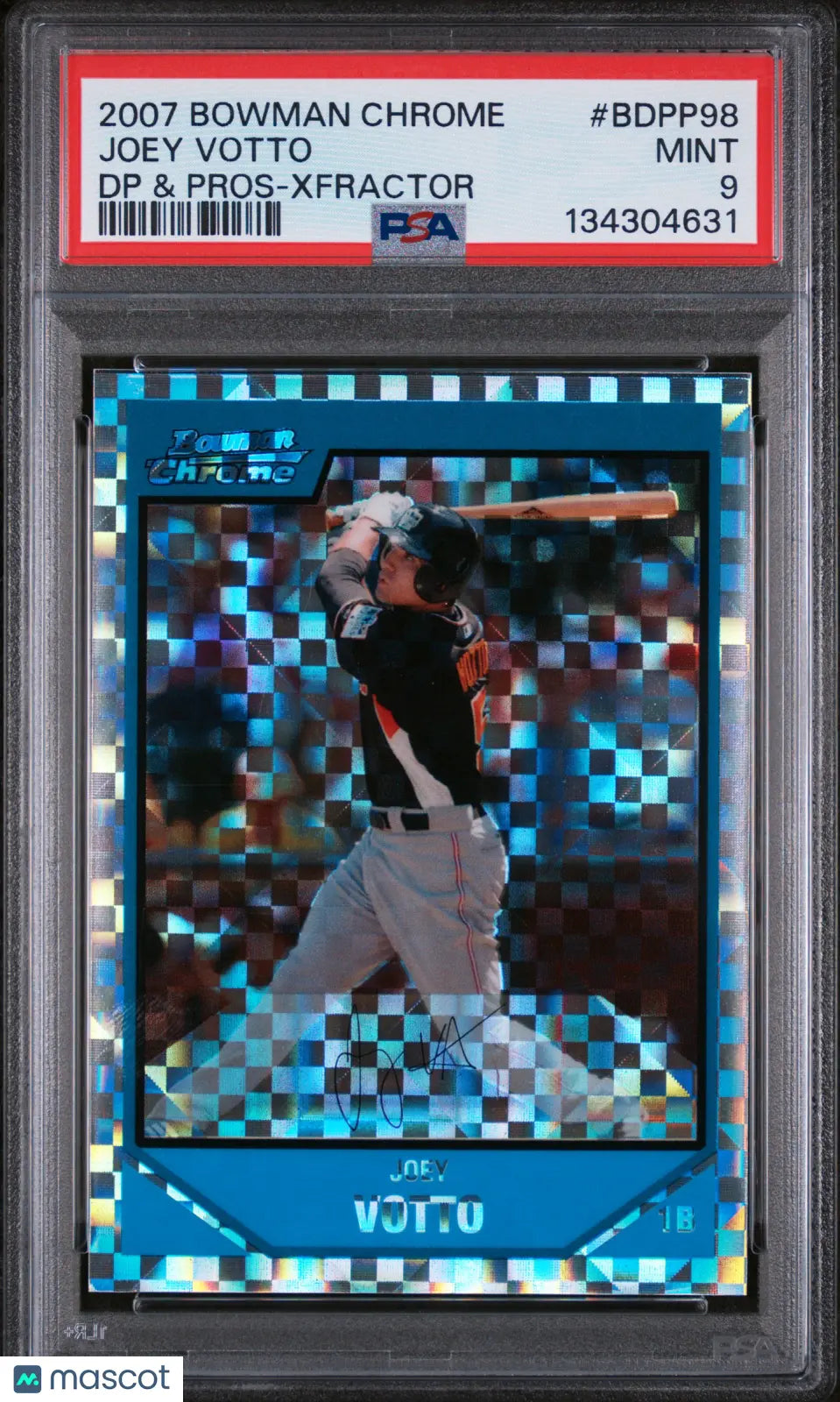 2007 Bowman Chrome Draft Picks&Prospects Joey Votto Auto DP Xfractor PSA 9 /299 