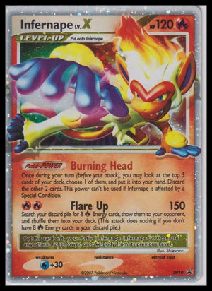 2007 Pokemon Diamond Pearl Black Star Promo Infernape Lv.X DP10 