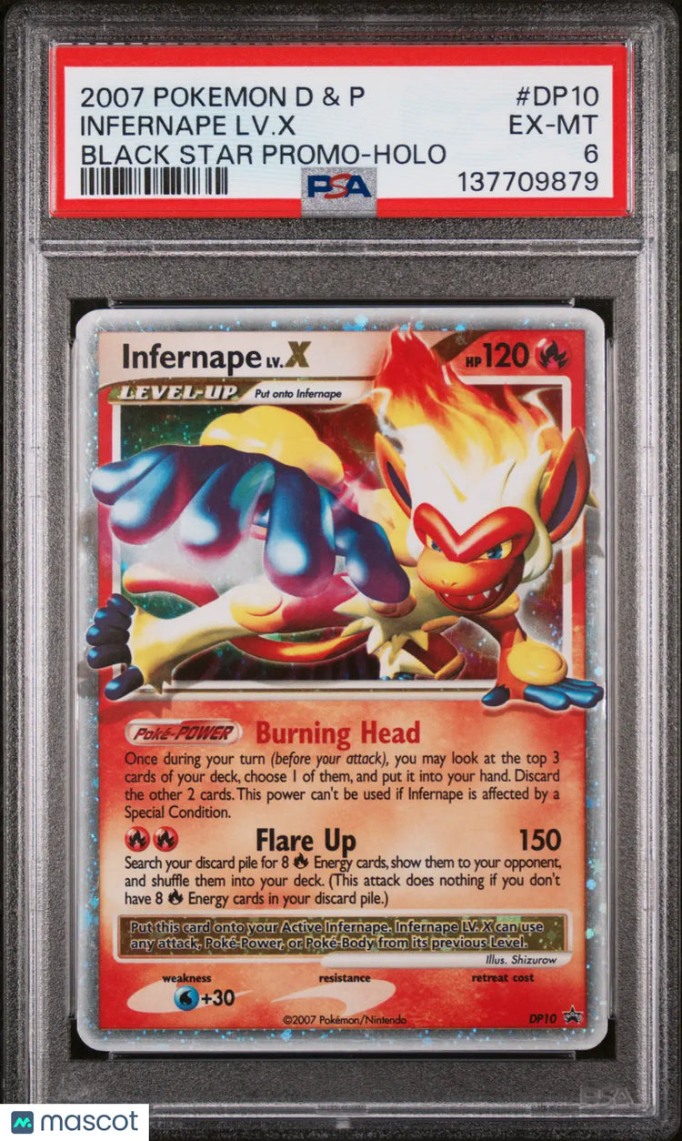 2007 Pokemon Diamond & Pearl Black Star Promo Infernape LV. X Holo PSA 6 #DP10 