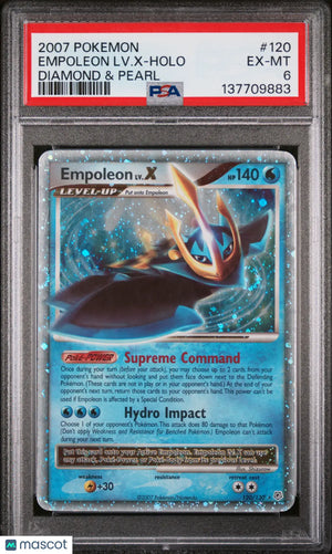 2007 Pokemon Diamond & Pearl Empoleon LV. X Holo Diamond & Pearl PSA 6 120/130 