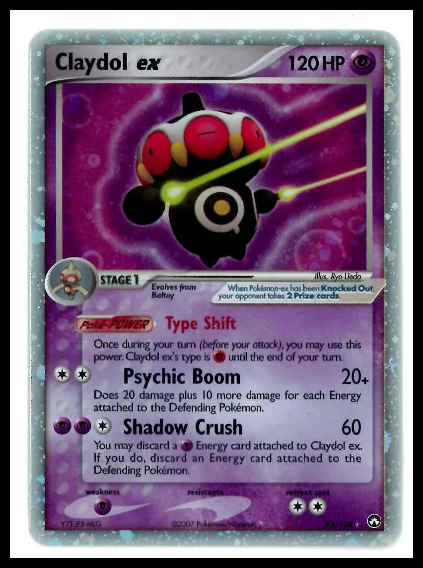 2007 Pokemon EX Power Keepers Claydol ex 93/108 DMG 